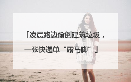 凌晨路边偷倒建筑垃圾，一张快递单“露马脚”